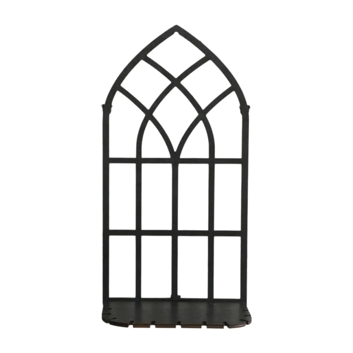Window Candle Sconce Rustic Vintage Ornament Storage Rack Wall Shelf for Apartment Bedroom Bathroom Living Room Wall Decoration Quake Style B