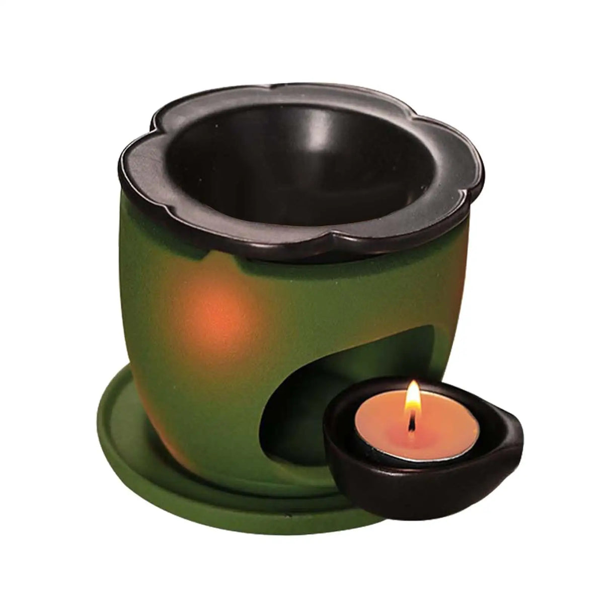 Oil Burner Aroma Oil Warmer Aromatic Lamp Diffuser Tealight Holder Furnace for Living Room Patio Bathroom Bedroom Meditation Quake