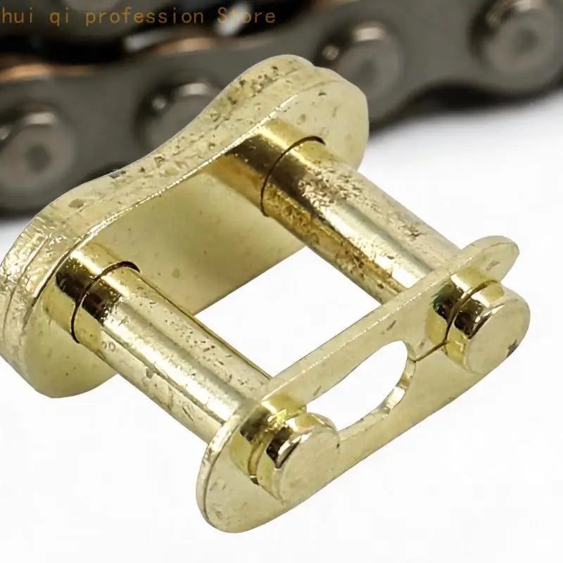 Chain Connector Chain Joining Clip 10 Pack, Gold Metal Part for Motorcycle Repair, Spare Supply, and Routine Service H8WE Quake