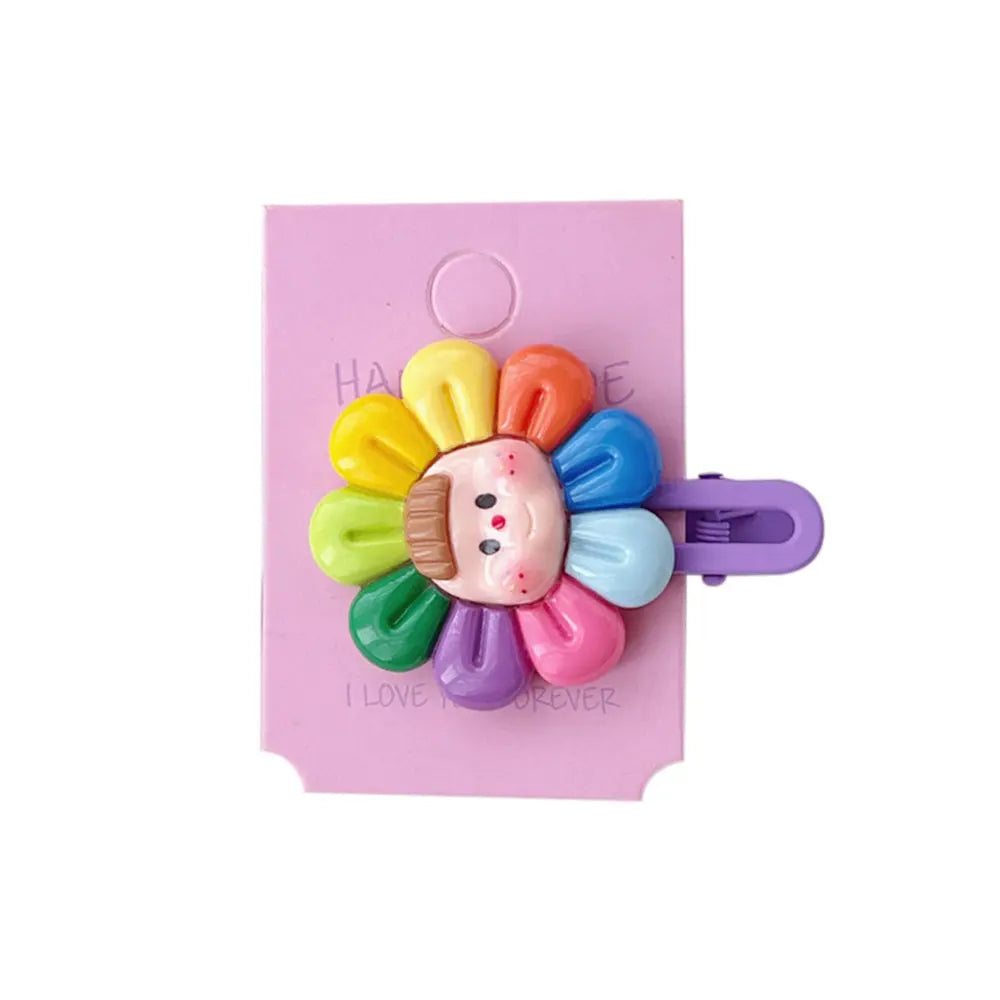Cute Dopamine Girls Hair Clip Sweet Versatile Children Forehead Bangs Side Clip Kawaii Korean Fashion Hair Styling Accessories Quake
