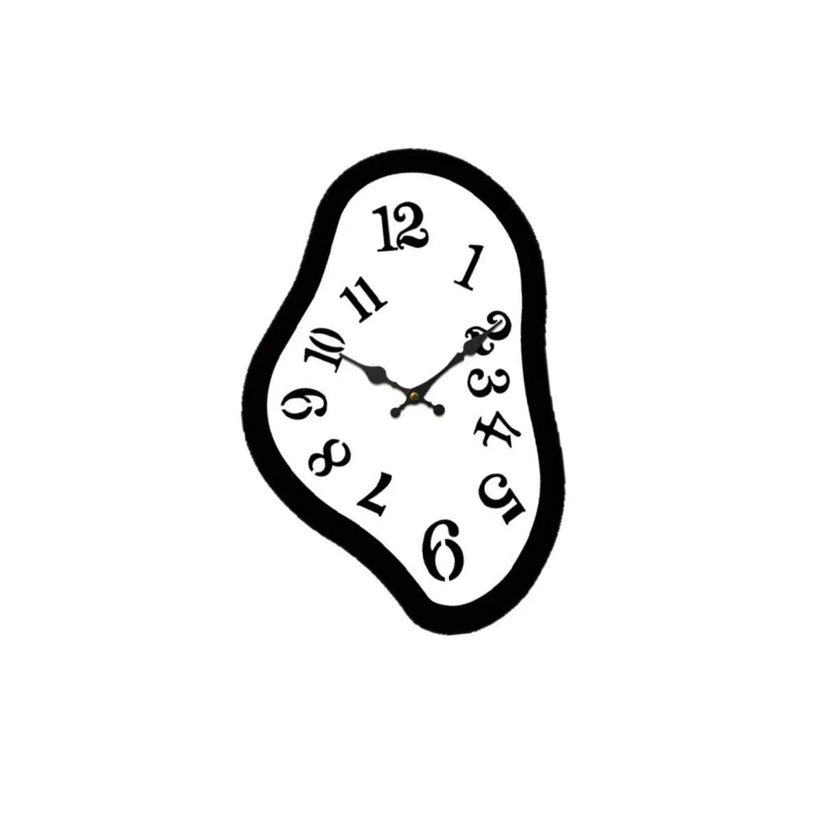 Modern Abstract Melting Wall Clock Acrylic Minimalist Quiet Movement Designer Decor for Kitchen Dining Study Quake