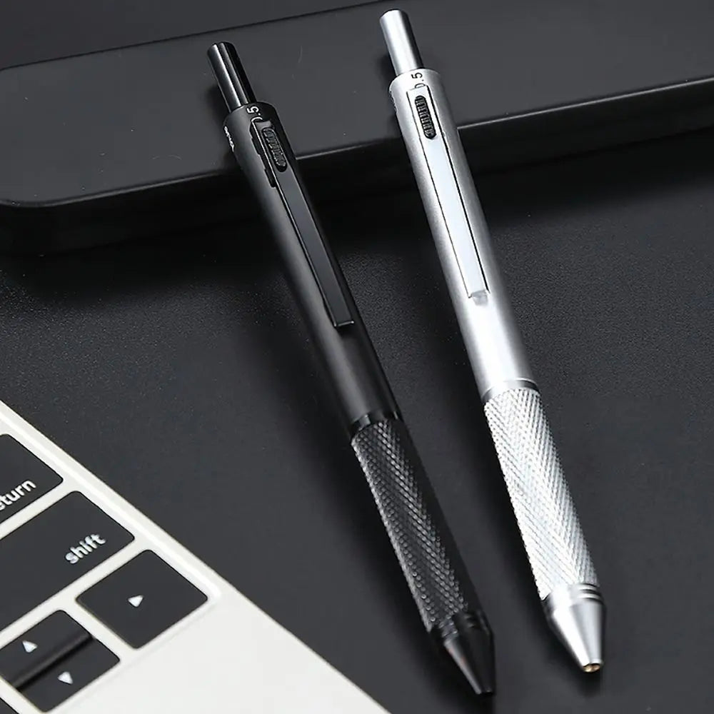 High Quality Metal Gravity Sensor Pen 4 in 1 Press Type Multi-Function Gel Pen 3Colors Ballpoint Pen Student Gift Quake