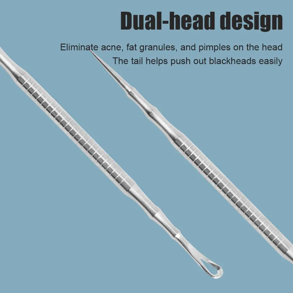 Pimple Extractor Acne Needle Tool Blackhead Comedone Removal Pimple Popper Tool for Face Nose Blackhead Extractor Tool Stainless Quake