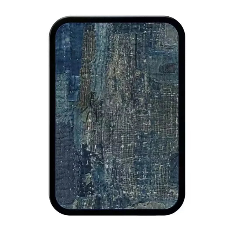 Tokyo Denim Texture Pattern Magnetic Phone Grip Card Holder Stand for IPhone 13 14 15 16 17 18 Pro Max Case Quake card holder stand 2