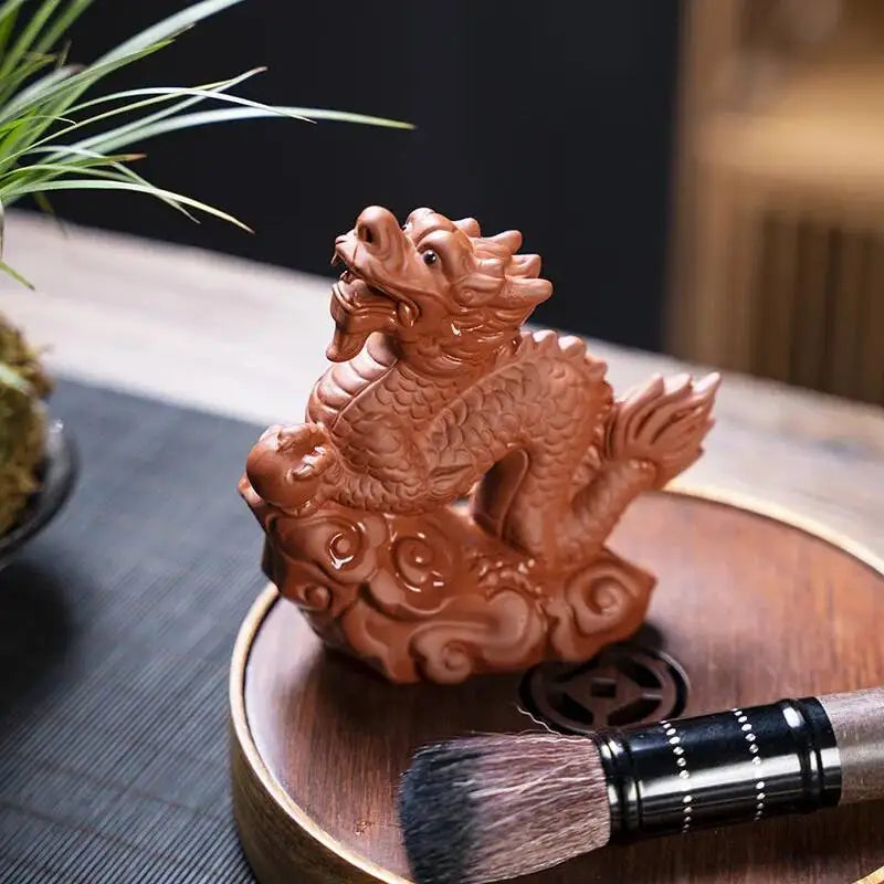 Zisha Twelve Zodiac Creative Tea Pet Ornaments Nurturable Tea Play Tea Accessories Cute Zodiac Small Ornaments Quake
