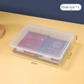 Dust Proof Plastic Document Organizer Square Shape Clear A4 Organizing Box Storage Box Quake S