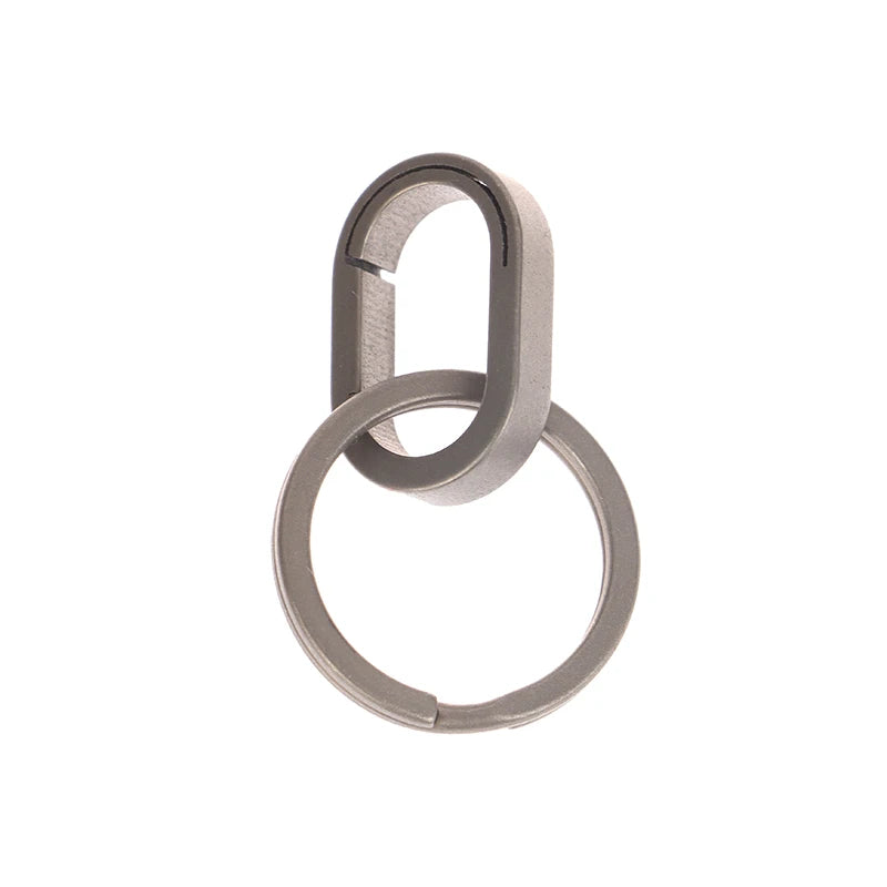 1PCS Titanium Alloy Mini Key Ring Connection Buckle Universal Joint Auxiliary Ring Connection Bayonet Ring Quake 1PCS
