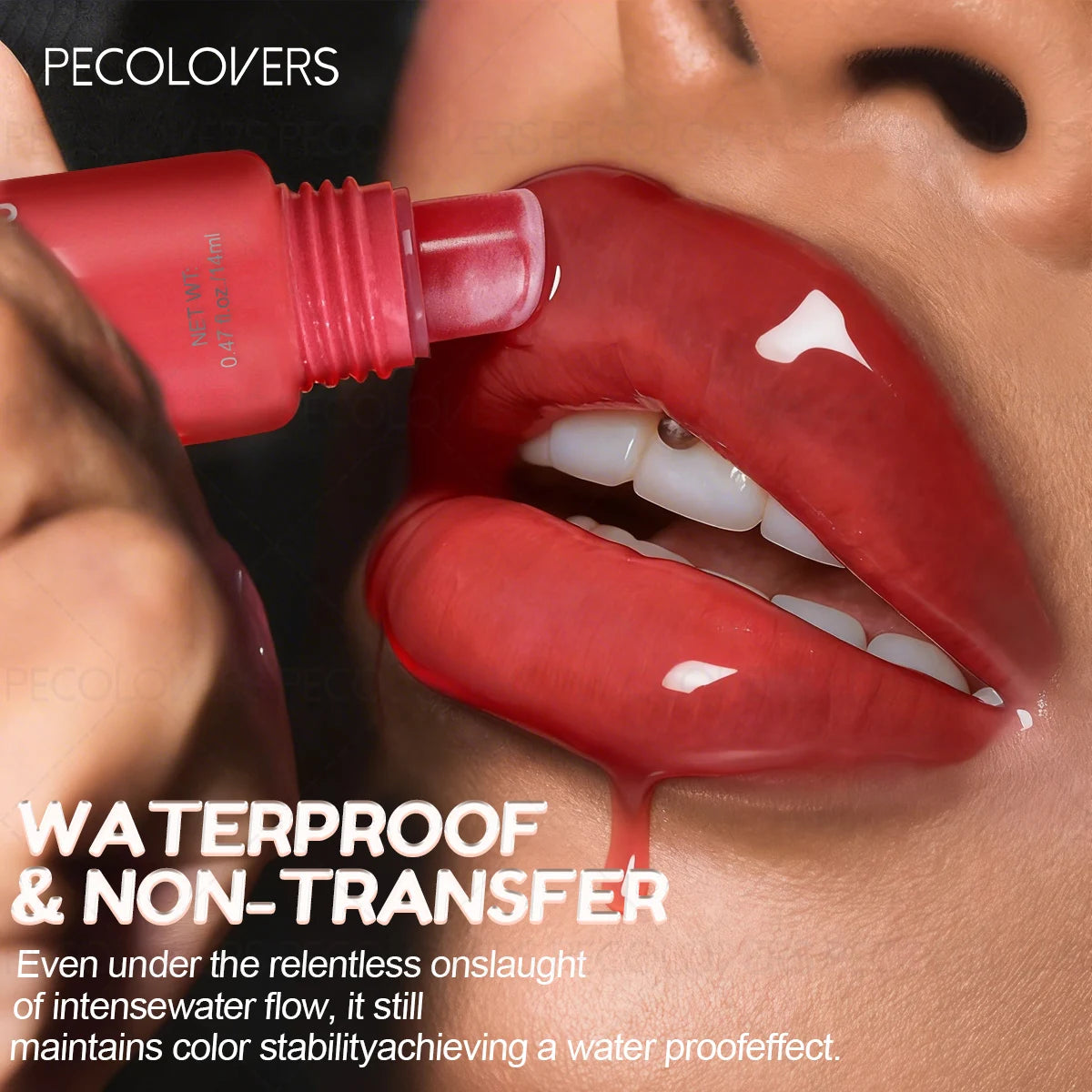 1PC Tearable Lip Gloss, Long-lasting Lipstick, Waterproof, Non Stick To Cup, Multi Color Selection, Lip Makeup Quake