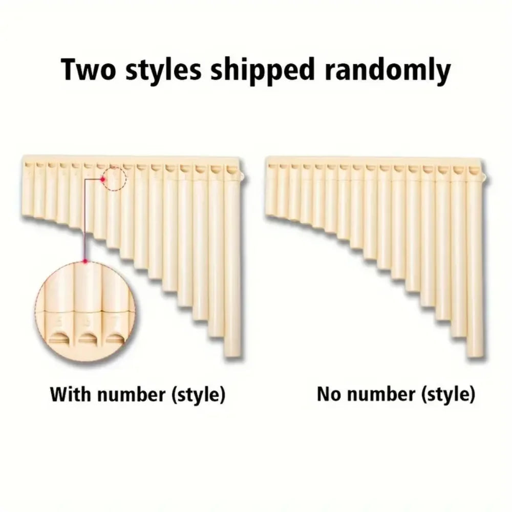 18-Tube Pan Flute, 18-Pipe Panpipe, Disassemblable to 16-Tube, ABS Material, Easy to Play, for Performance, Teaching, and Practi Quake