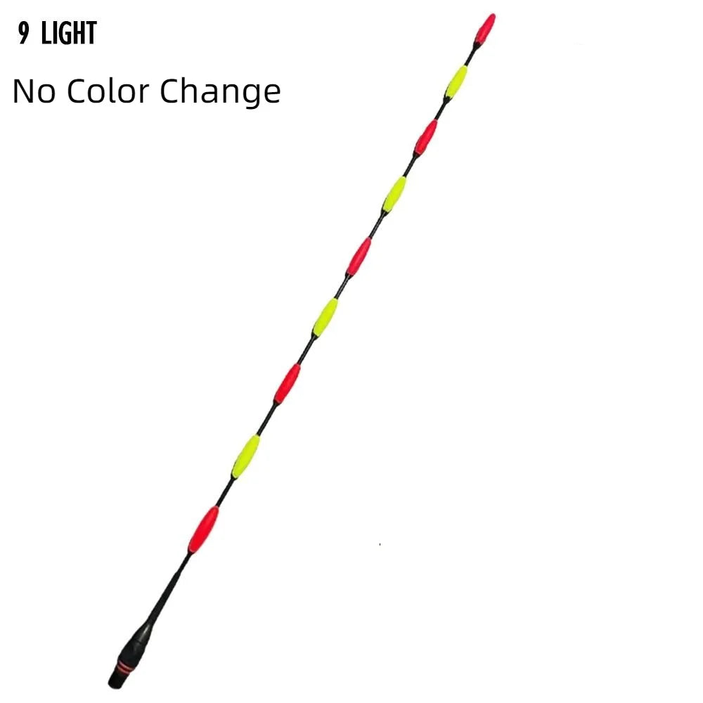 1pc Super Bright LED Fishing Smart Float Top Ultra Sensitive Induction Electronic Floats Buoy Bite hook color change Luminous Quake -9 Light-Change