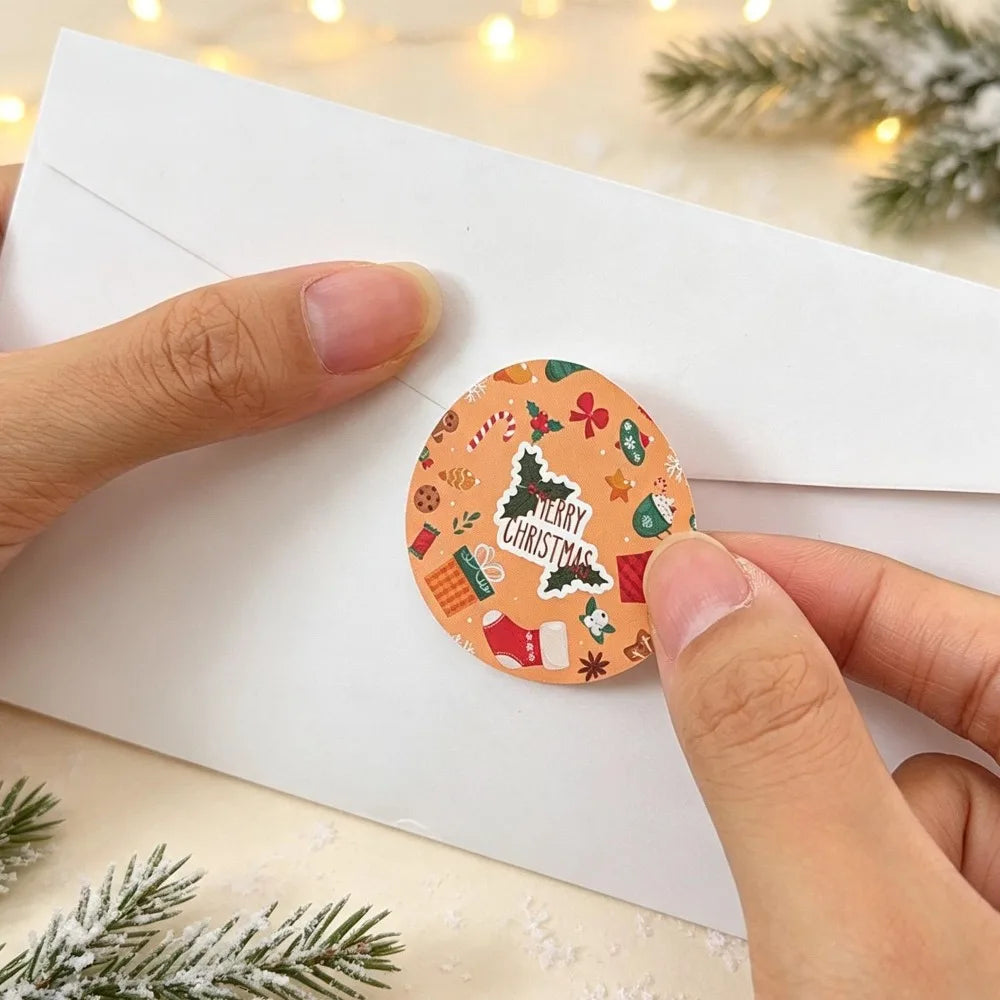 12pcs/set Merry Christmas Fold Greeting Cards with Envelopes Xmas Party DIY Gift Card New Year Decorations Gift Message Cards Quake
