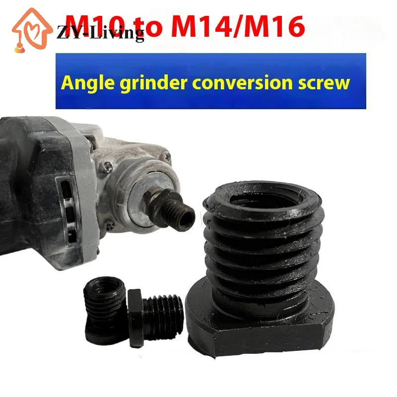 1PCS Angle Grinder Adapter M10 M14 Thread Attachment Grinde Spindle Arbor Conversion Female To Male Connector Rod Power Tool Quake