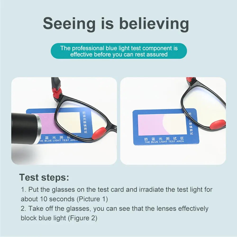 Anti Blue Light Glasses for Kids Boys Girls Silicone Soft Frame Eye Protection Eyewear Children Computer Games Eyeglasses Quake