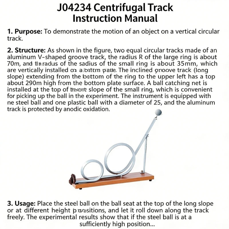 Centripetal Force Experiment Demonstrator Wooden Metal Roller Model For Science Education And Classroom Teaching K1KF Quake