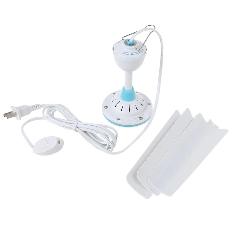 Universal 5W to 30W 15.7” to 47.2” 220V US Plug Silent Ceiling Fan for Dining Room Bedroom Dorm Dormitory K1KF Quake