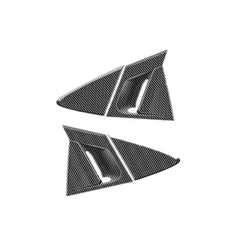 For Toyota Prius 60 Series 2023 2024 2025 Car Rear Louver Window Side Shutter Cover Trim Sticker Vent Scoop ABS Carbon Fiber Quake Carbon