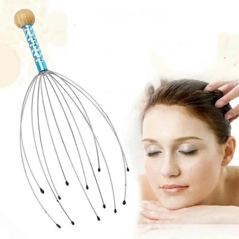 Head Relax Massager Healing Neck Claw Massage Anti-stress Pain Relief Octopus Scalp Spa Headache Stimulate Blood Circulate Quake