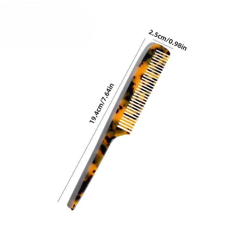 Multiple Colors Acetate Acrylic Pointed Tail Comb Portable Long Handle Comb for Various Hair Lengths for Traveling and Home Use Quake