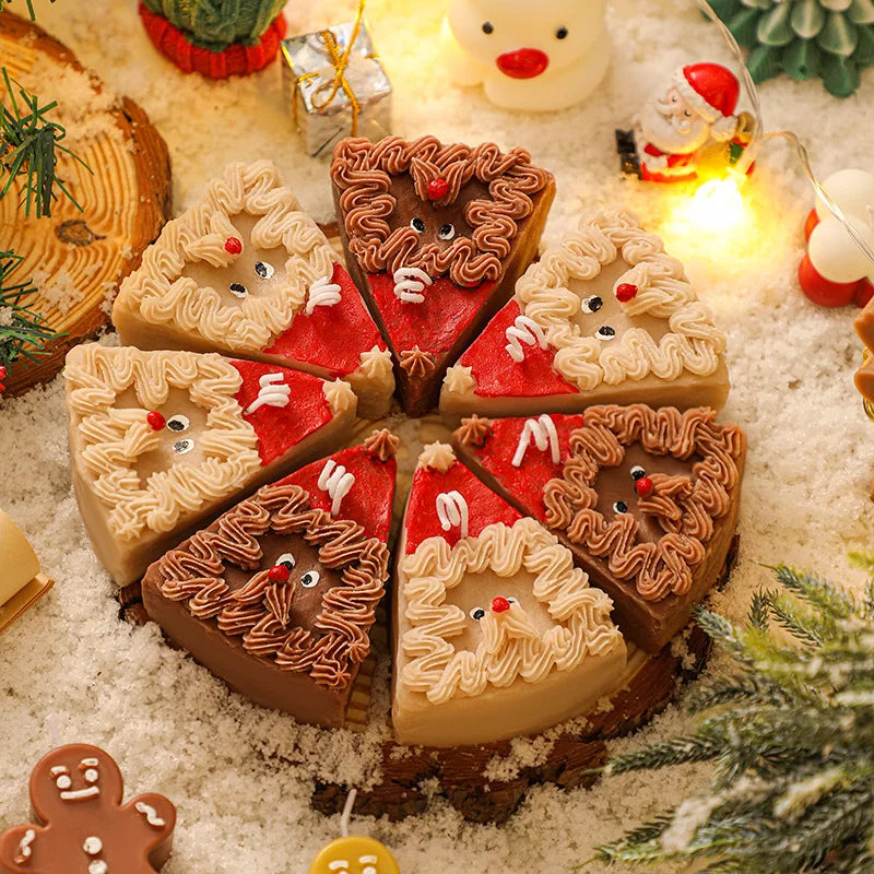 1pc Christmas Atmosphere Cute Small Gifts Aromatherapy Candles Souvenirs Creative Handmade Santa Claus Candles Quake