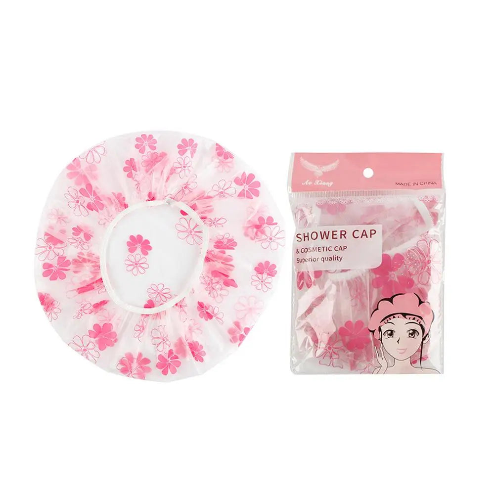 Shower Cap For Women, Elastic And Reusable Hair Bath Caps, Waterproof Bathing Hat Stocking Stuffers For Women Ladies Spa Salon Quake F CN