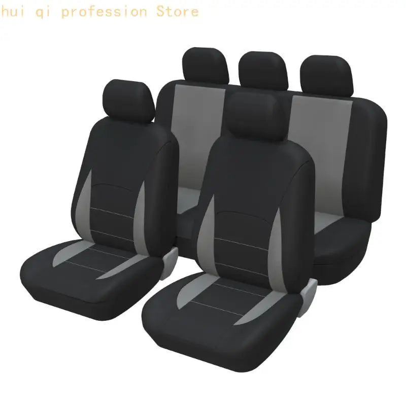Universal Full Car Front And Rear Covers Protectors Set-Washable Easy Fit H8WE Quake Gray CN