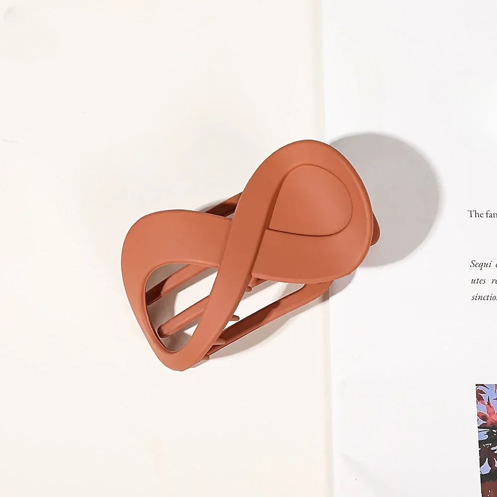 Women Large Hair Clip Seamless Plastic Frosted Duckbill Claw Women Girls Simple Hair Clip Hairpin Styling Tools Hair Accessories Quake ms orange