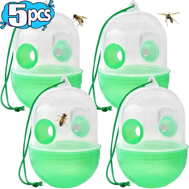 Clear Plastic Outdoor Hanging Insect Trap Reusable Fly Trap for Wasp Bees Effective Insect Traps Hornet Catcher for Garden Farm Quake