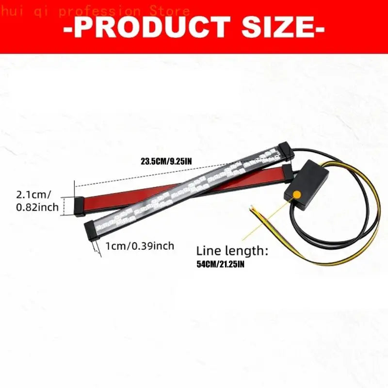 Motorcycle Tail Light Installation Set with Two LED Rear Bars Flexible Strips H8WE Quake