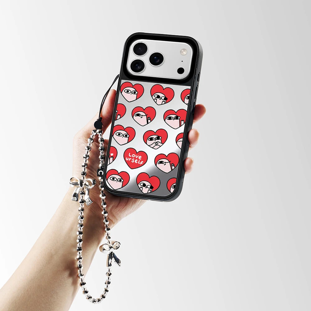 6090447 Mirror Surface Magnetic Phone Case Cover for IPhone 13 14 15 16 17 18 Pro Max Case Multicolor Quake