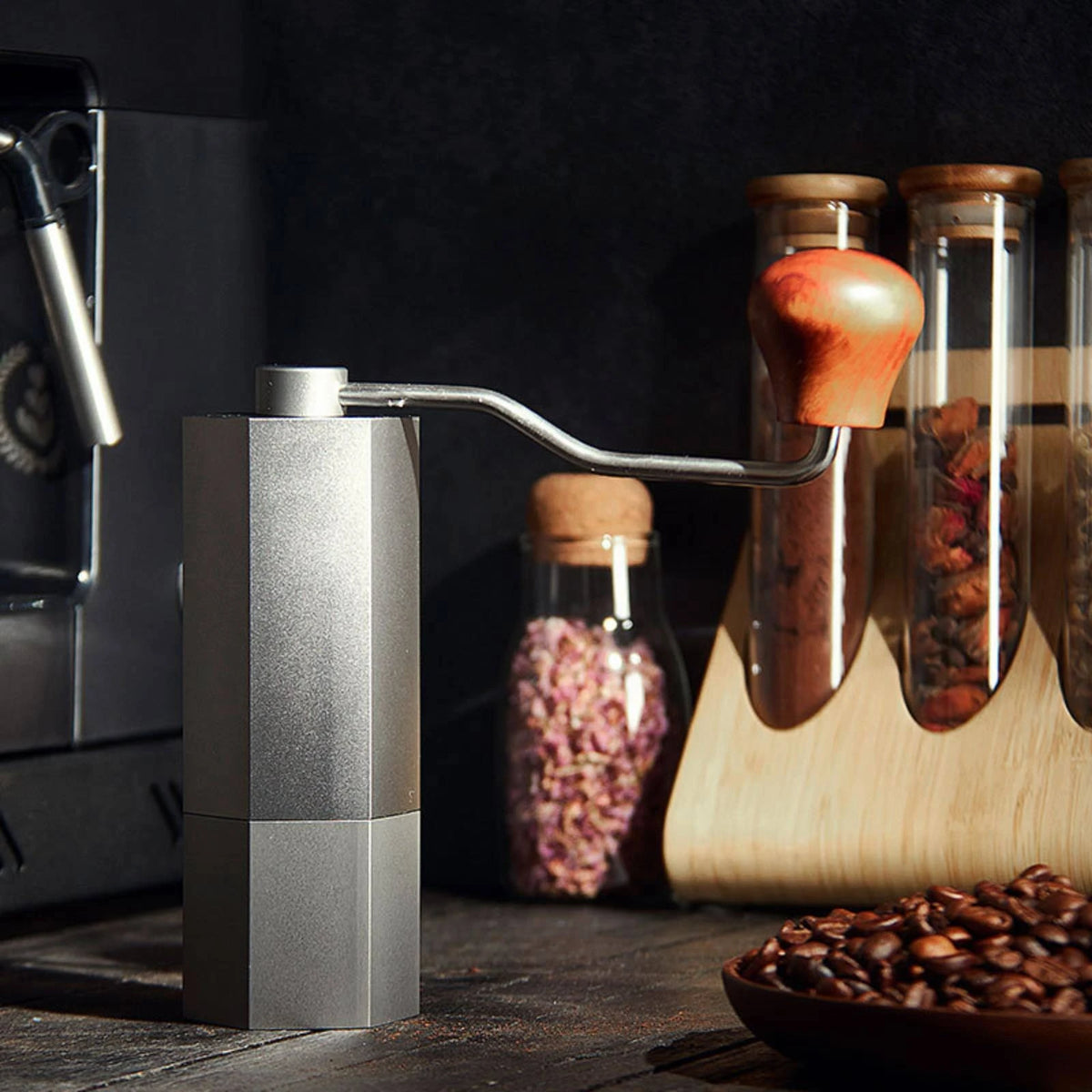Manual Coffee Grinder with Crank Mini Manual Coffee Bean Mill Small Capacity External Settings for Travelers, Travel, Camping Quake Default Title