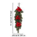 Christmas Artificial Hanging Vine Branch with Red Berries Pinecones Christmas Home Party Fake Plants Decorations for Door Window Quake B