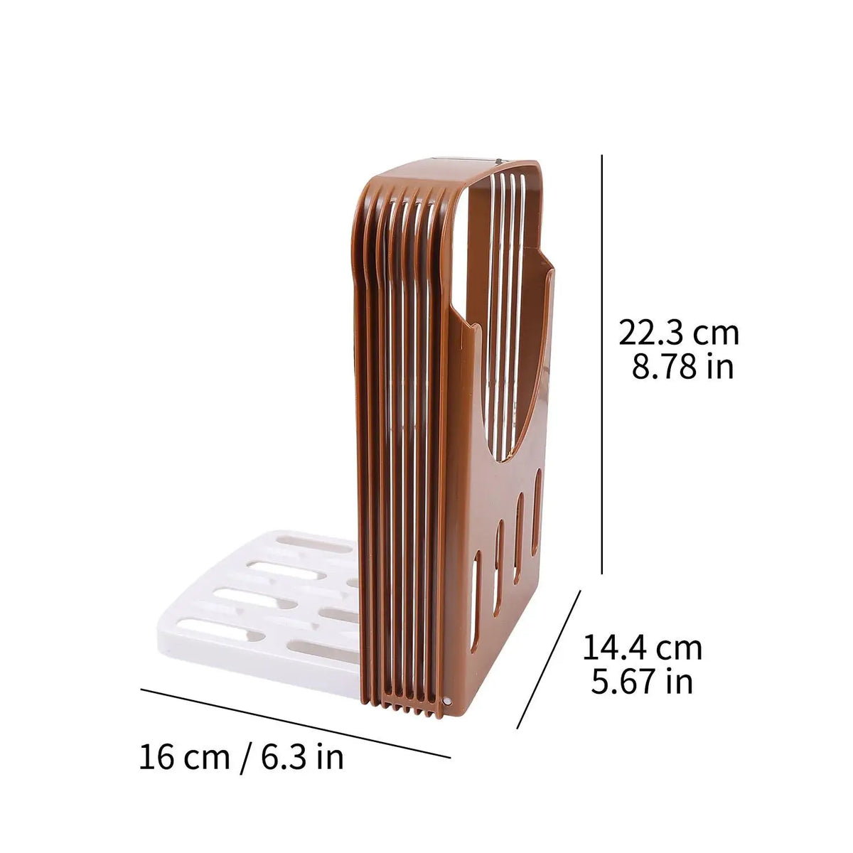 Foldable Toast Slicer Non-stick Bread Cutter Tool Food-grade Plastic Bread Cutting Guide Tools for Homemade Bread Kitchen Baking Quake Brown