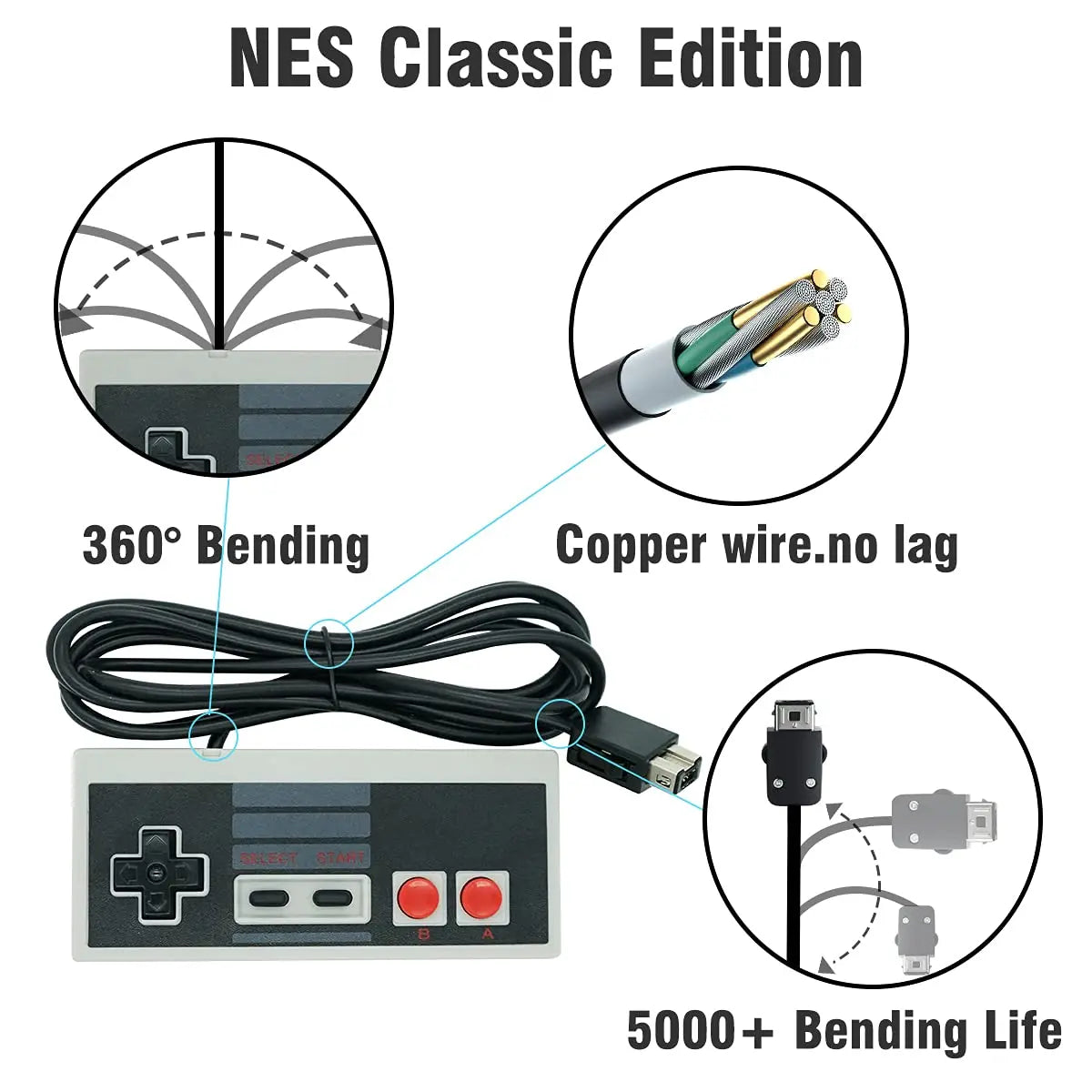Controller Gamepad Joypad for Mini NES Classic SNES Quake