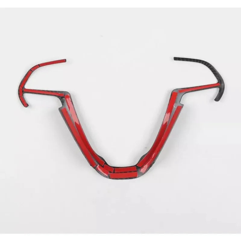 For Jeep Grand Cherokee 2014-2021 Car Sticker Carbon Fiber Steering Wheel Cover Trim Cover Decoration Frame Interior Accessories Quake