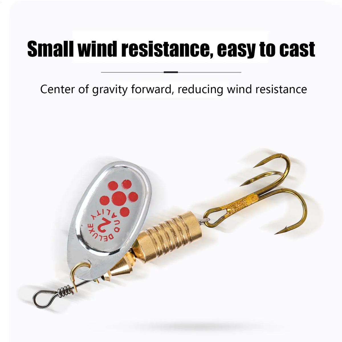 10pcs Spinner Baits for Bass Fishing High-reflective Gold Silver Color Spinner Baits Metal Lures for Bass Beginner Professionals Quake