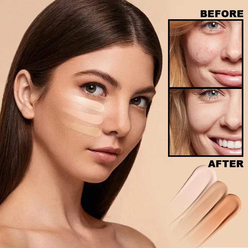 Long-lasting waterproof and sweatproof concealer with natural nude Maquiagem Liquid Concealer Beauty Face Cosmetics Makeup Base Quake
