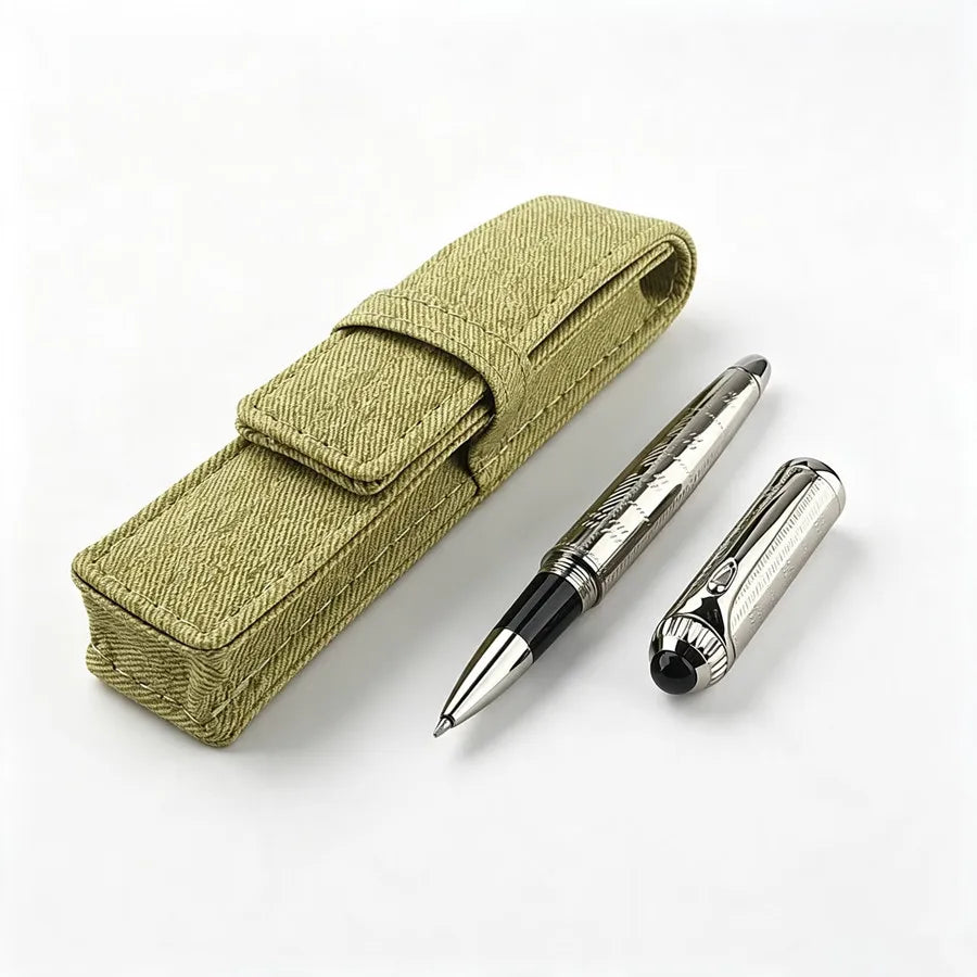Silver Engraved Metal Rollerball Pen Luxury Business Signature Ballpoint Pen Office Writing Gift Pen Quake 148-4