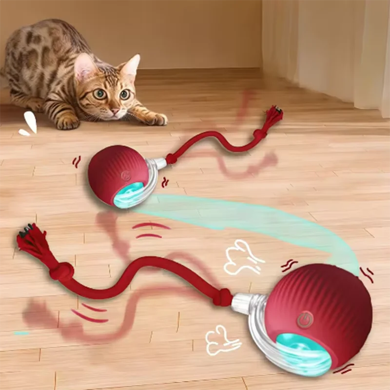Intelligent Interactive Cat Ball Long-lasting and Durable Easy To Clean Intelligent Obstacle Avoidance Pet Dog Toys Quake