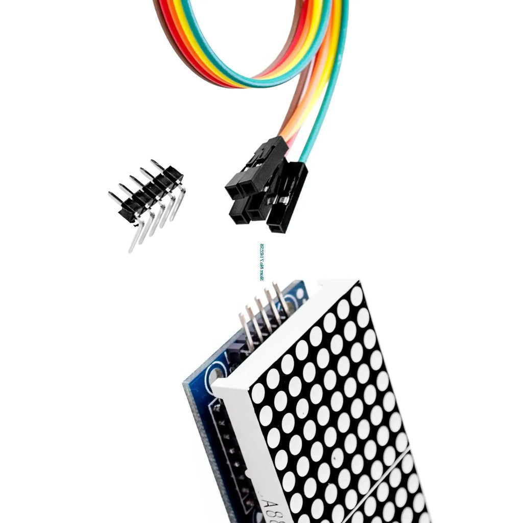 MAX-7219 Dot Matrix Module Microcontroller 4 In One Display with -5P Line Quake green