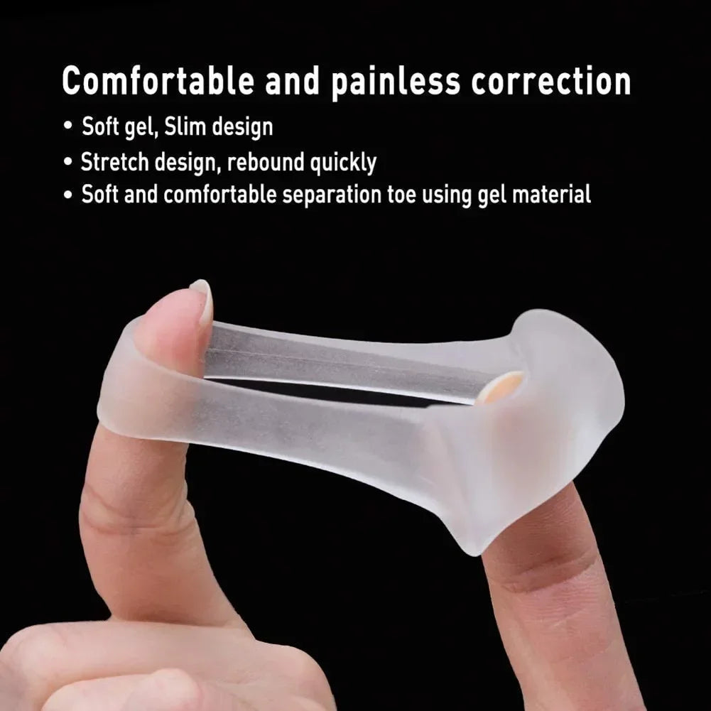 1 Pair Toe Separator Correction Pad Foot Care Tool Toe Separators Toe Silicone Bunion Guard Foot Care Orthopedic Finger Quake
