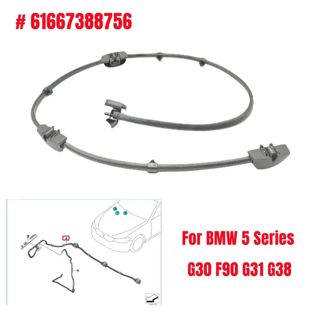 61667388756 For BMW 5 Series G30 G31 G38 F90 M5 Car Front Windshield Washer Nozzle Accessories Auto Parts Replacement Quake Default Title