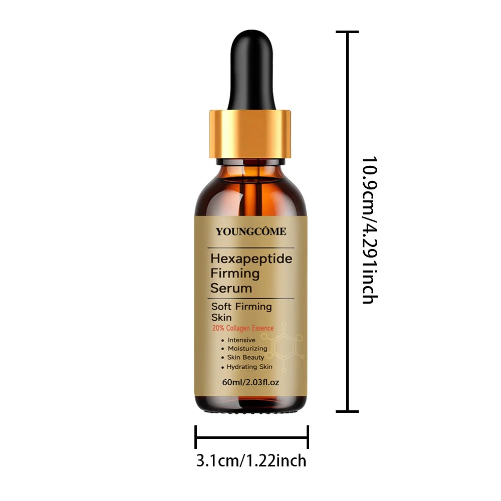 Facial Hexapeptide Anti-Wrinkle Liquid Moisturizing Firming Essence Bright Skin Dark Spot Corrector Face Whitening Serum 2025 Quake 60ml