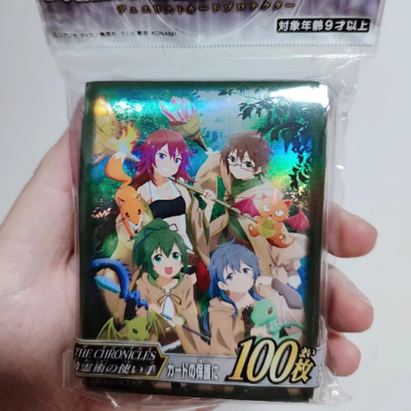 2026 New Yu-Gi-Oh! Official Card Sleeves 100pcs Chronicle Elementalist 63x90mm Standard Size Anime Card Protectors Gift for Kids Quake