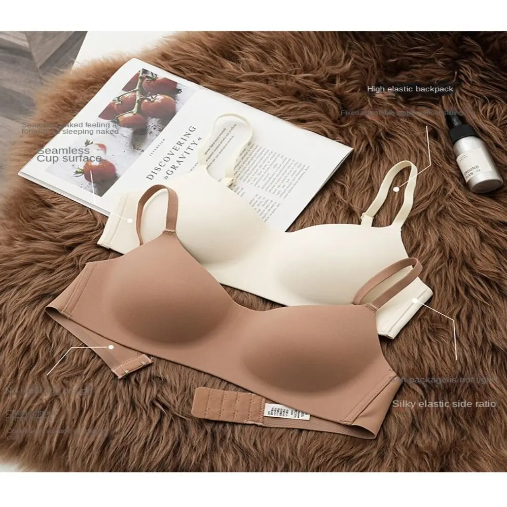 Soft Comfort Wireless Bra Breathable Fabric Thin Cup Seamless Bra Non-Wire Supportive Structure Tube Top Bras Daily Wear Quake