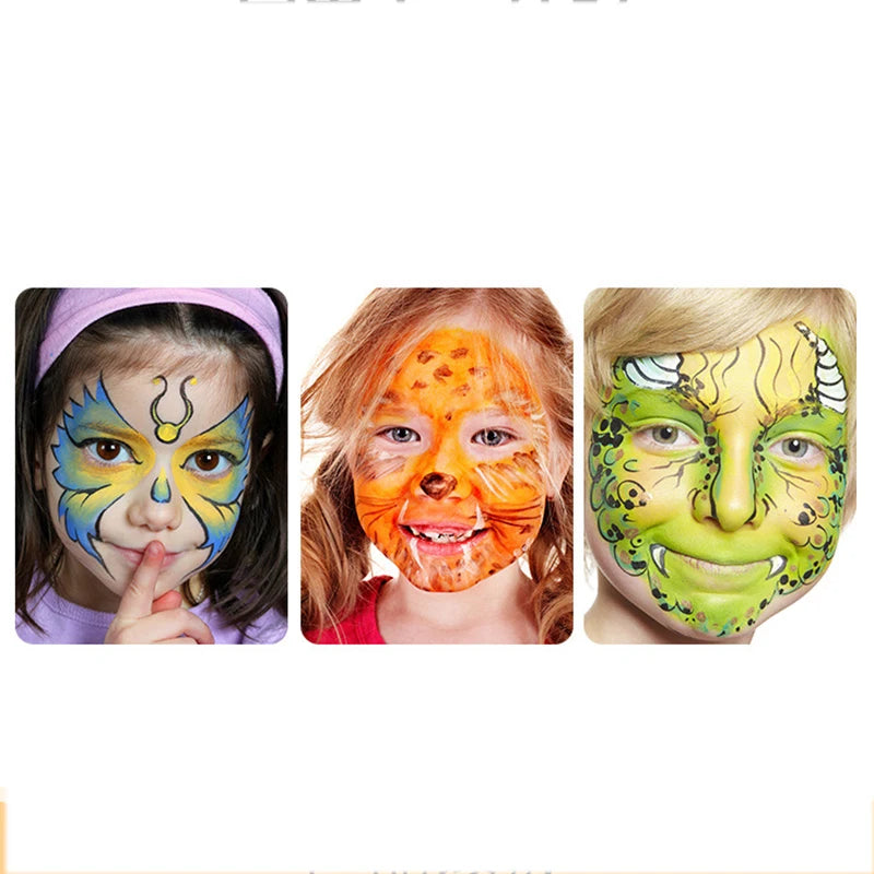 20 Color Face Body Oil Painting Paint Makeup Hair Dye Set Flash Tattoo Painting With Brush Art Adult Kid Halloween Cosplay Party Quake