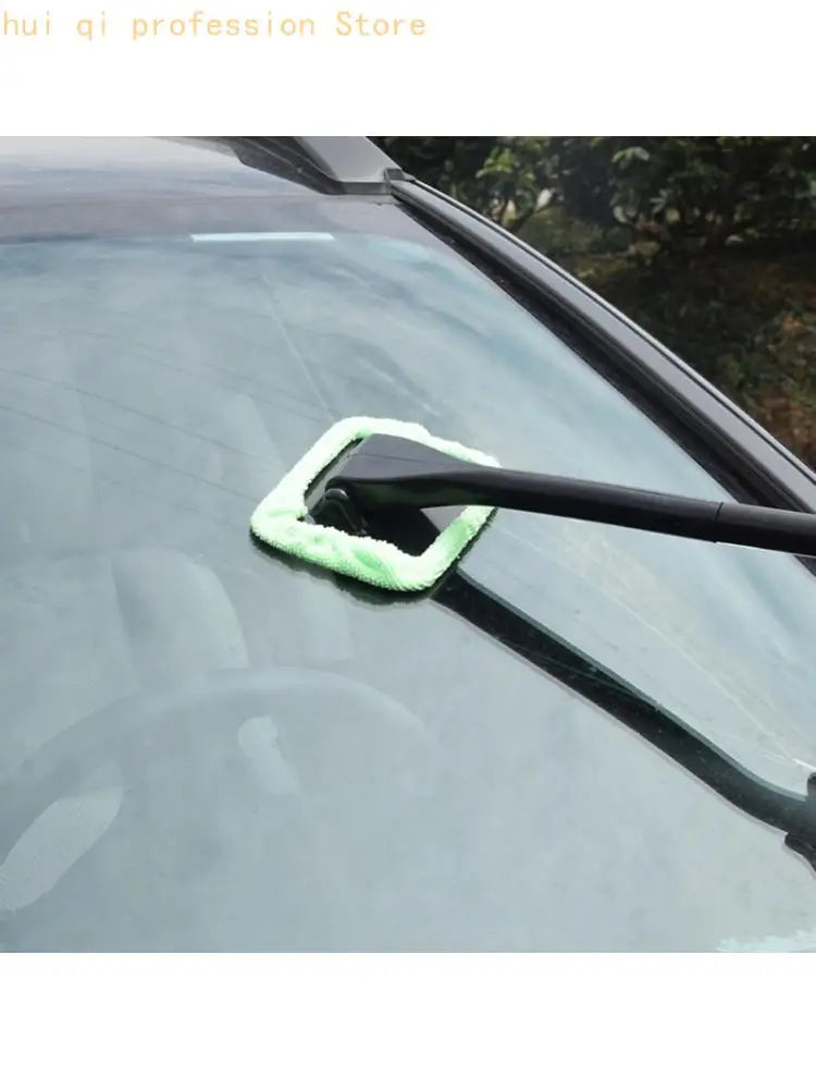 Windshield Cleaner, Car Windshield Cleaning Tool Inside Reusable and Washable Microfiber Cloth Foldable Handle H8WE Quake CN