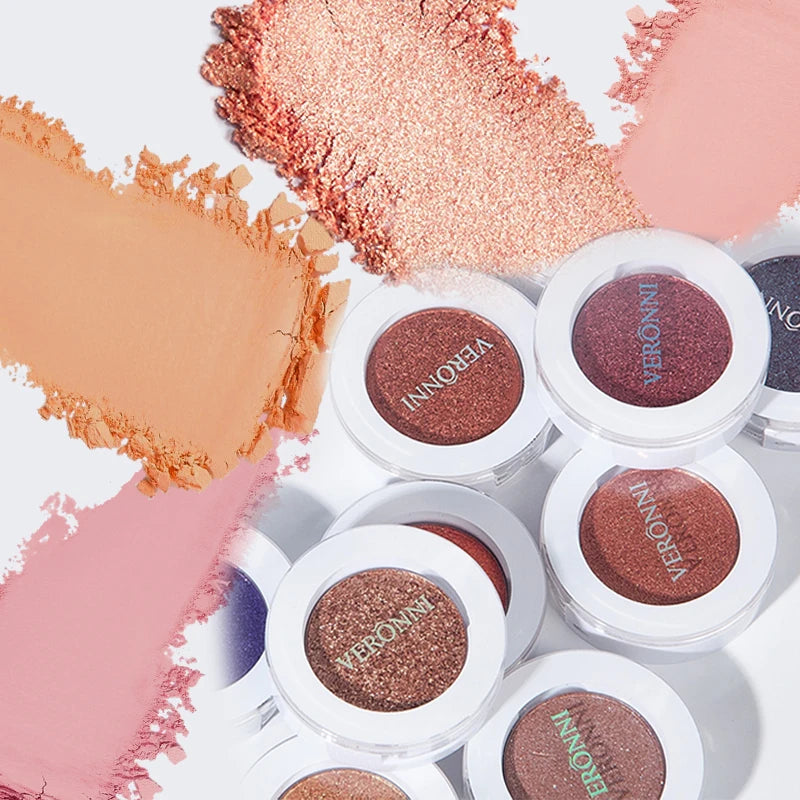 Monochrome Fashion Shimmer Glitter EyeShadow Makeup Pigment Pearlescent Brightening High Light Powder Eyeshadow Lasting Cosmetic Quake