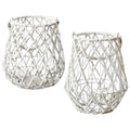 Hanging Candle Holder Woven Rope Tabletop Candle Holder Table Centerpiece for Party Patio Living Room Dining Table Christmas Quake Height 26cm