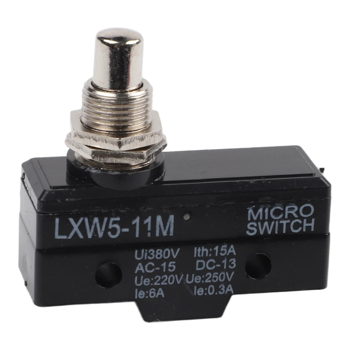 LXW5-11M Limit Switch 10A Push Plunger 1NO 1NC Conatact Congfiguration 3 Screw Terminals 500000 Cycles Actuated Momentary Quake