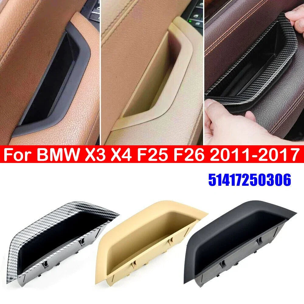 For BMW X3 X4 F25 F26 2011-2017 Car Interior Front Main Driving Door Pull Handle Armrest Panel Cover Storage Box 51417250306 Quake